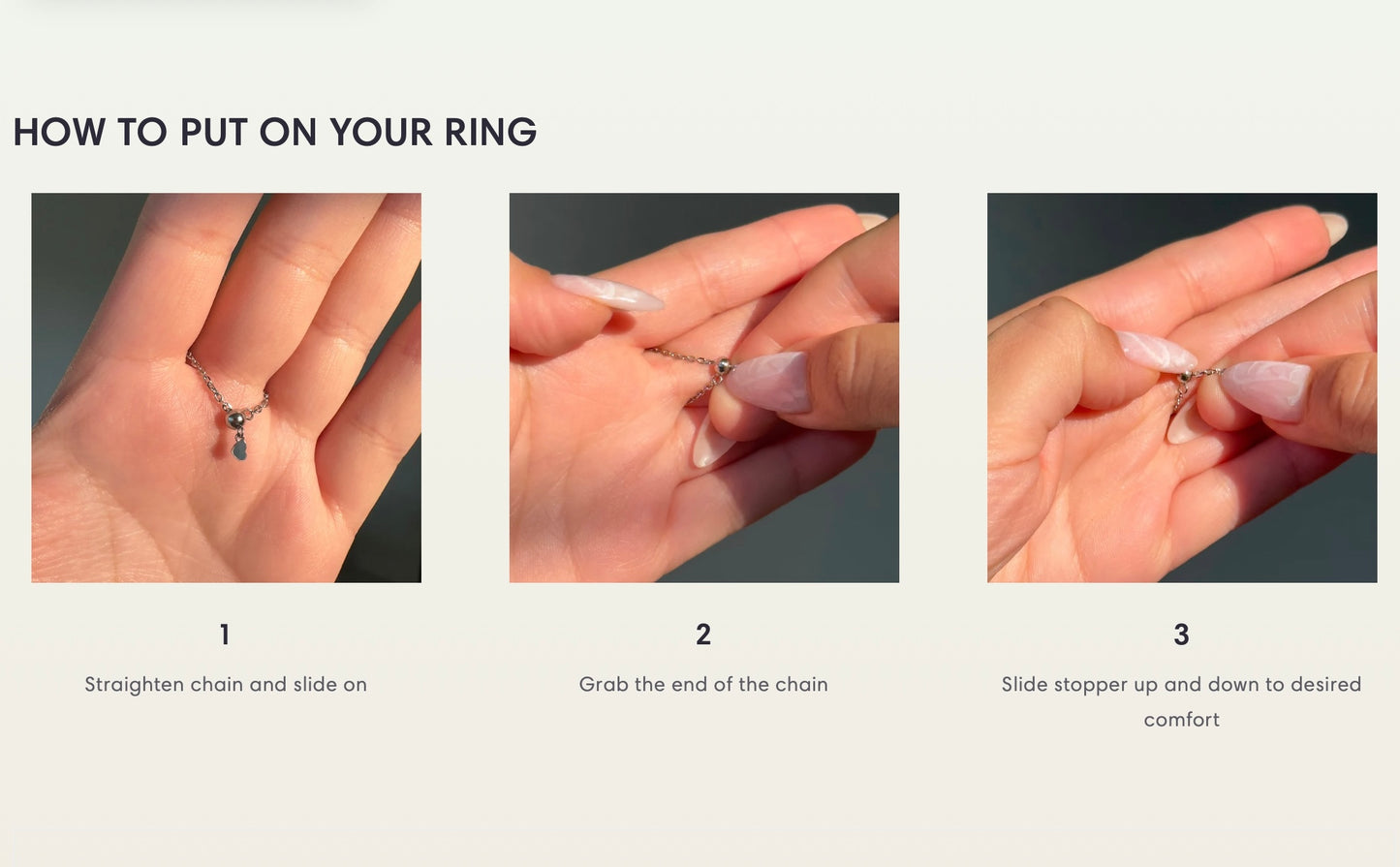 The Original Self-Love Chain Ring- Silver