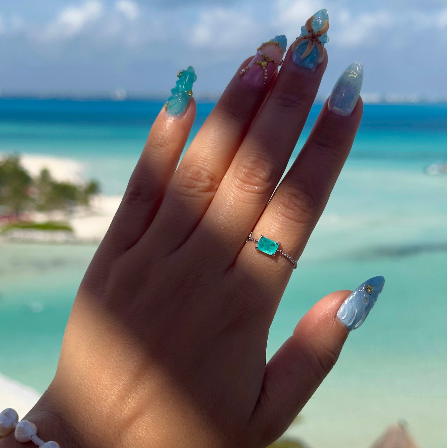 Tourmaline Self-Love Chain Ring