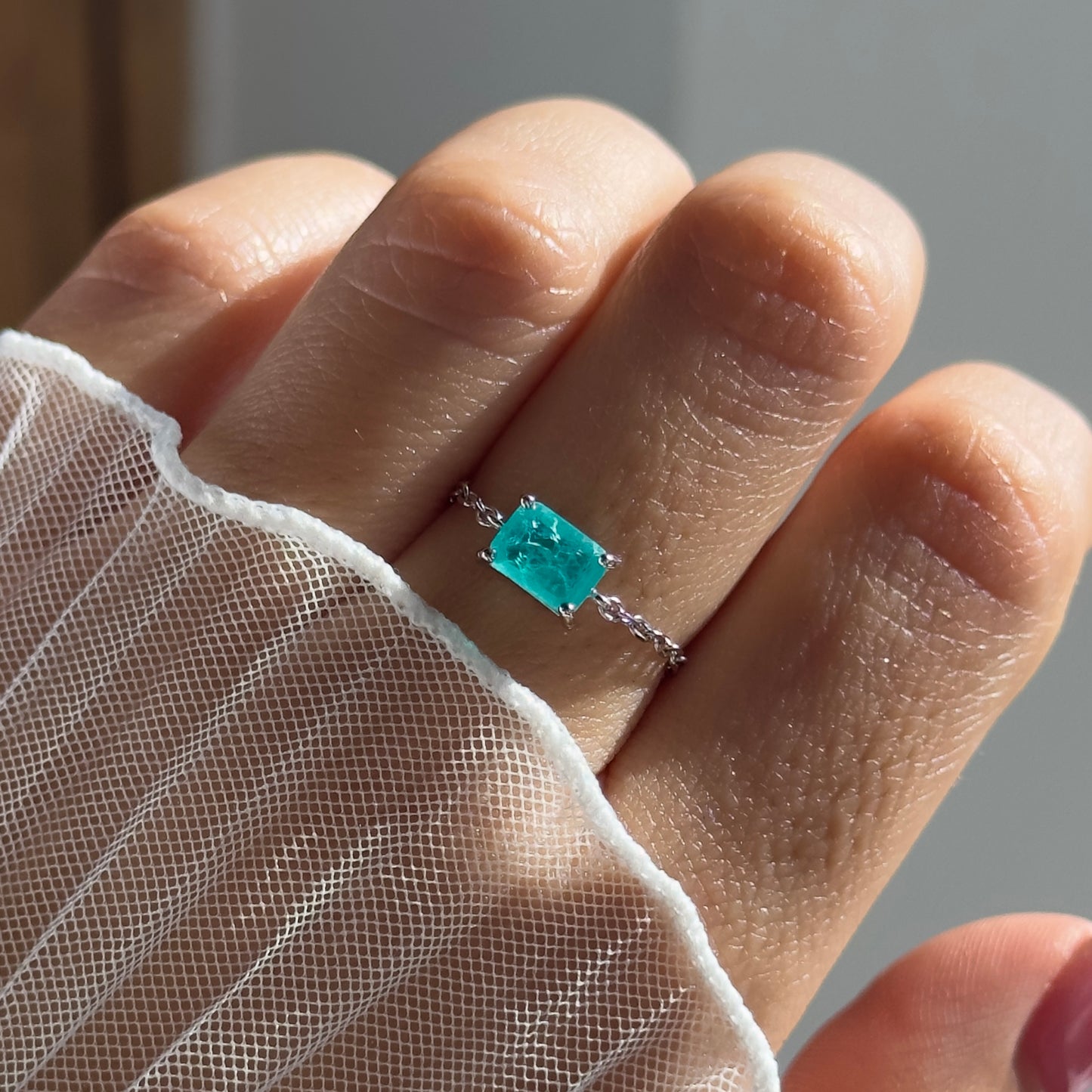 Self-Love Tourmaline Chain Ring