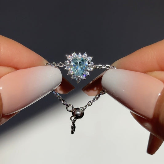 LIMITED EDITION Queen of Hearts Chain Ring- Blue