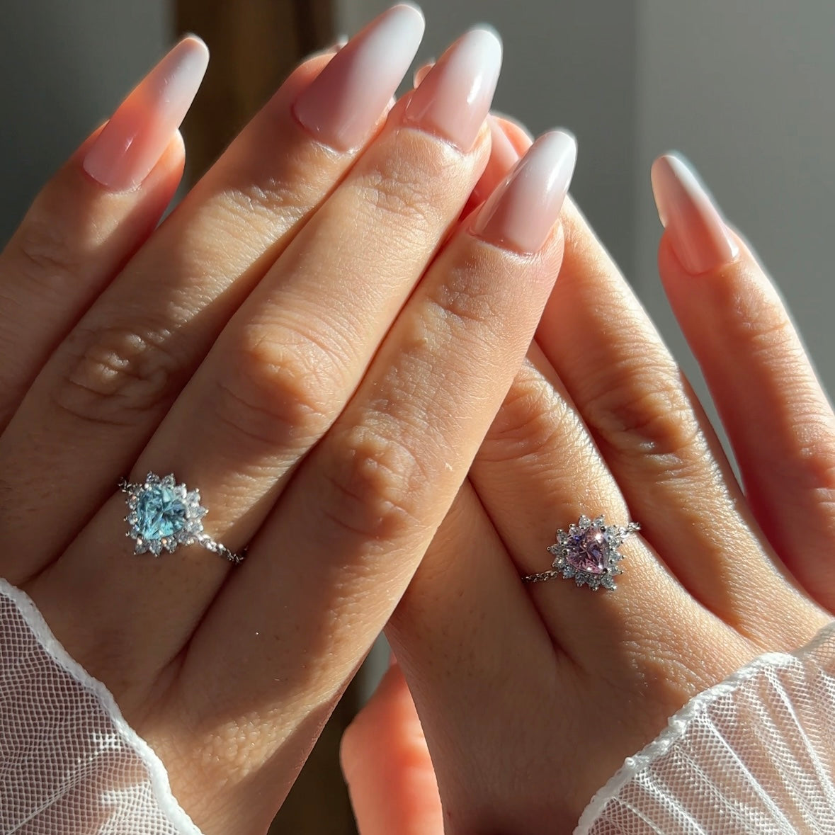 LIMITED EDITION Queen of Hearts Chain Ring- Blue