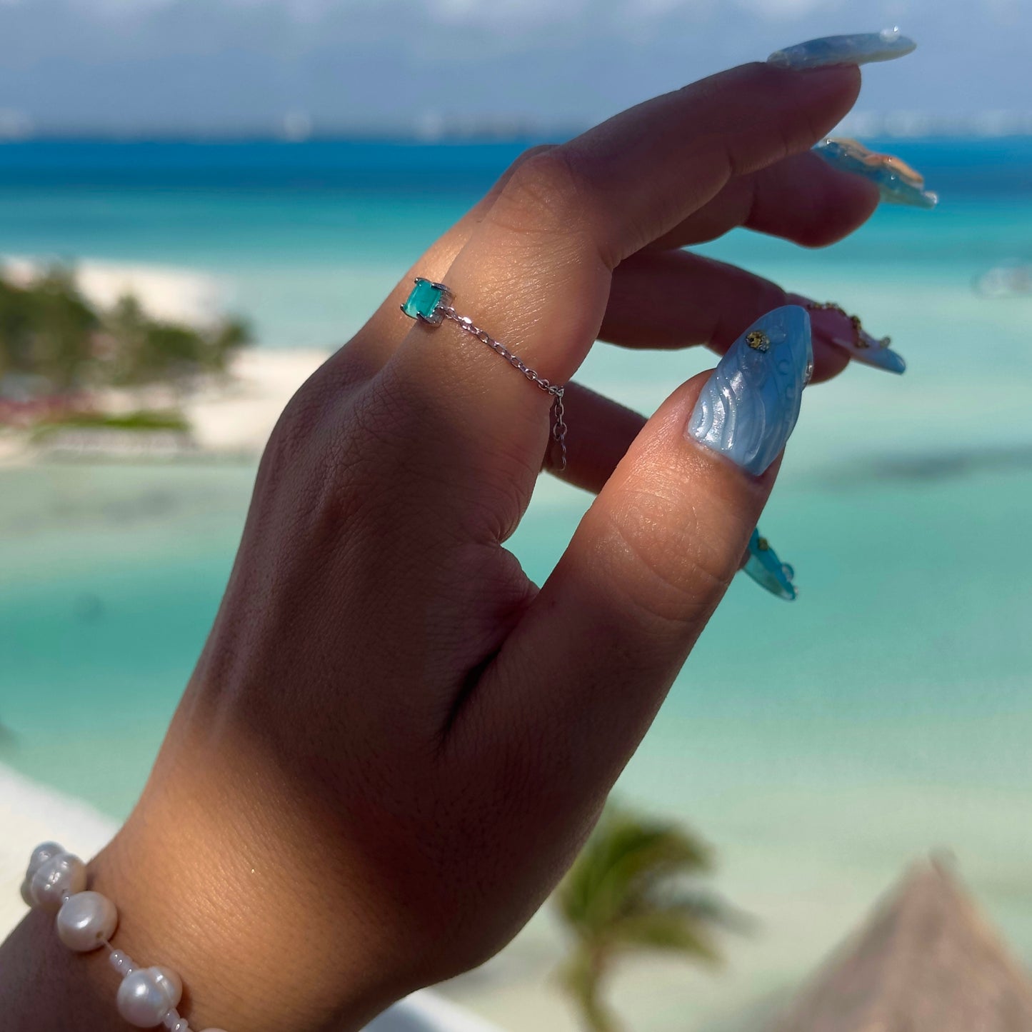 Tourmaline Self-Love Chain Ring