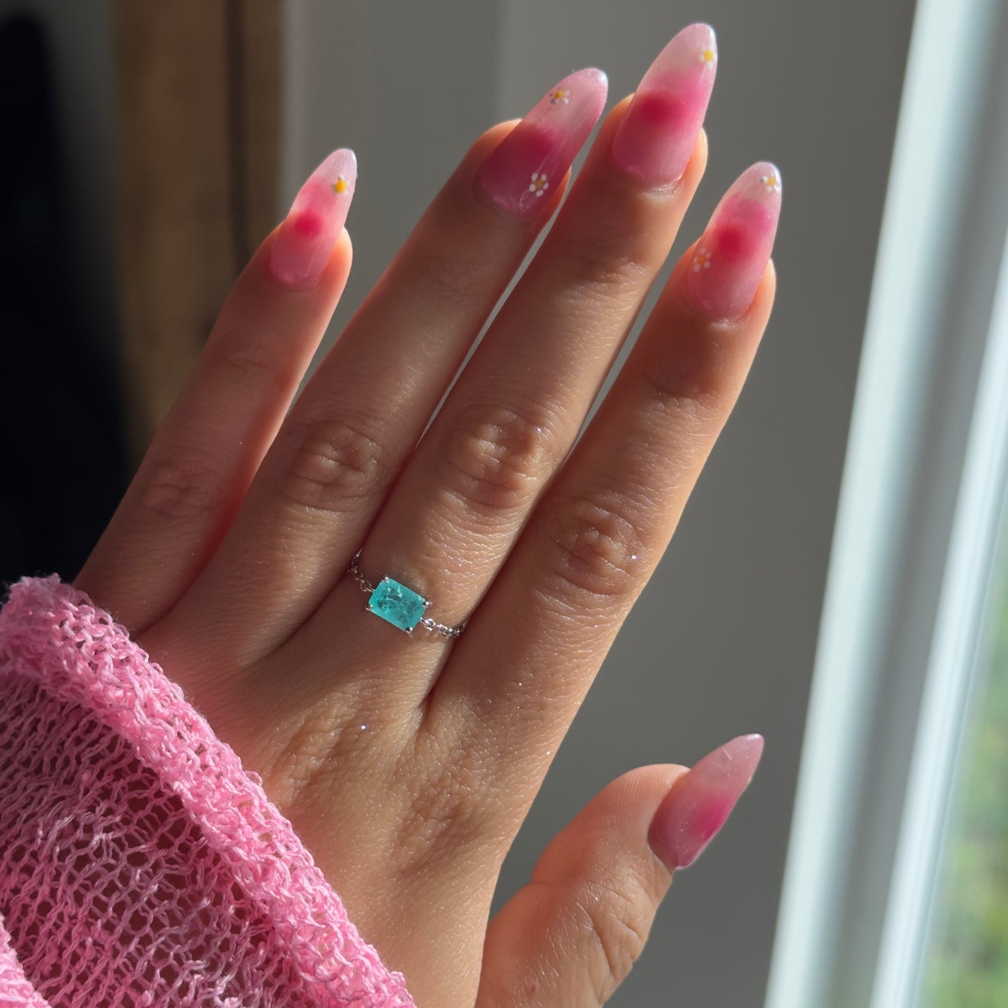Self-Love Tourmaline Chain Ring