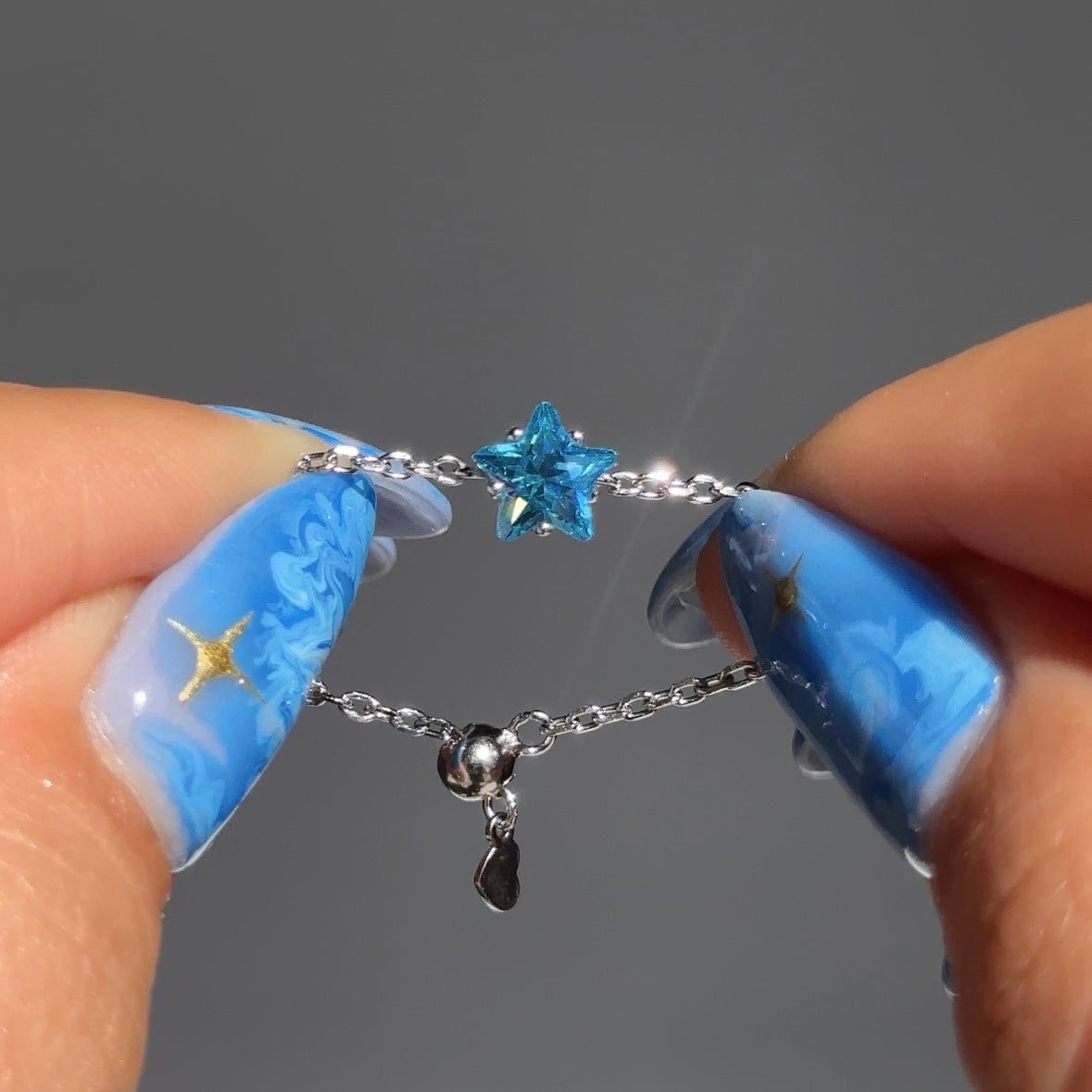 North Star Chain Ring- Silver