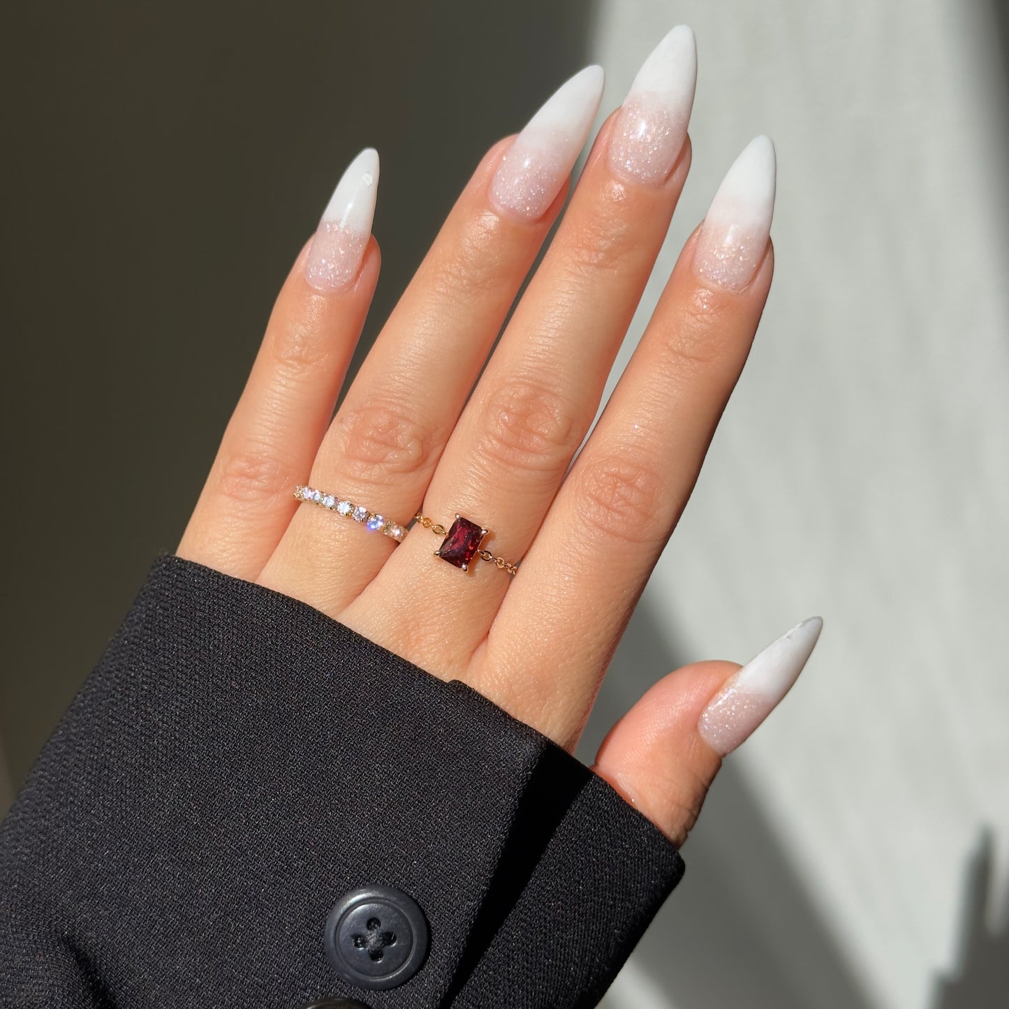Red Garnet Self-Love Chain Ring