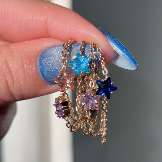 Star Chain Rings- Gold