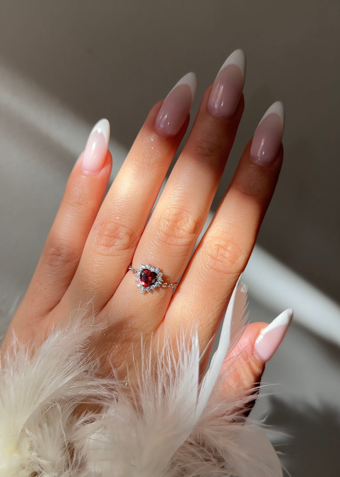 LIMITED EDITION Queen of Hearts Chain Ring- Red