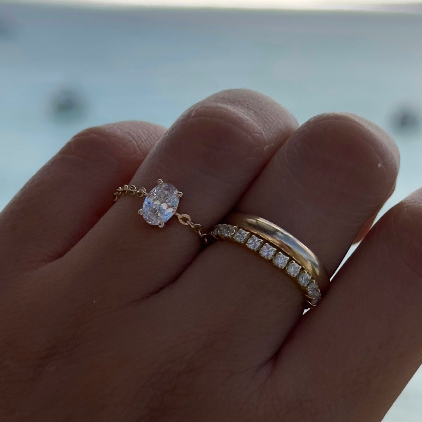 The Original Self-Love Chain Ring- Yellow Gold