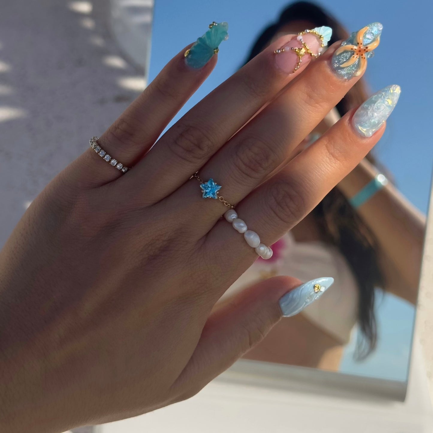Star Chain Rings- Gold