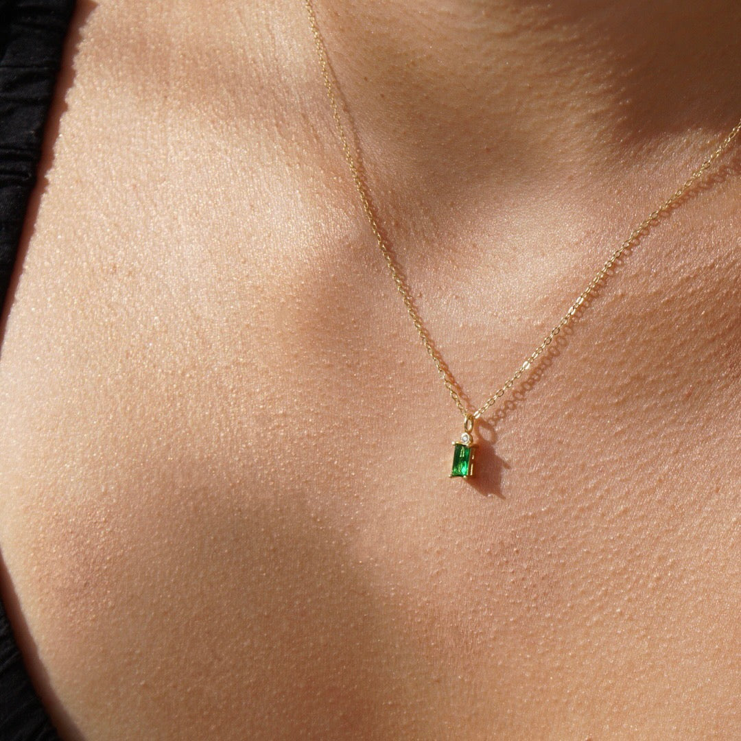 The Everyday Dainty Emerald Green Necklace