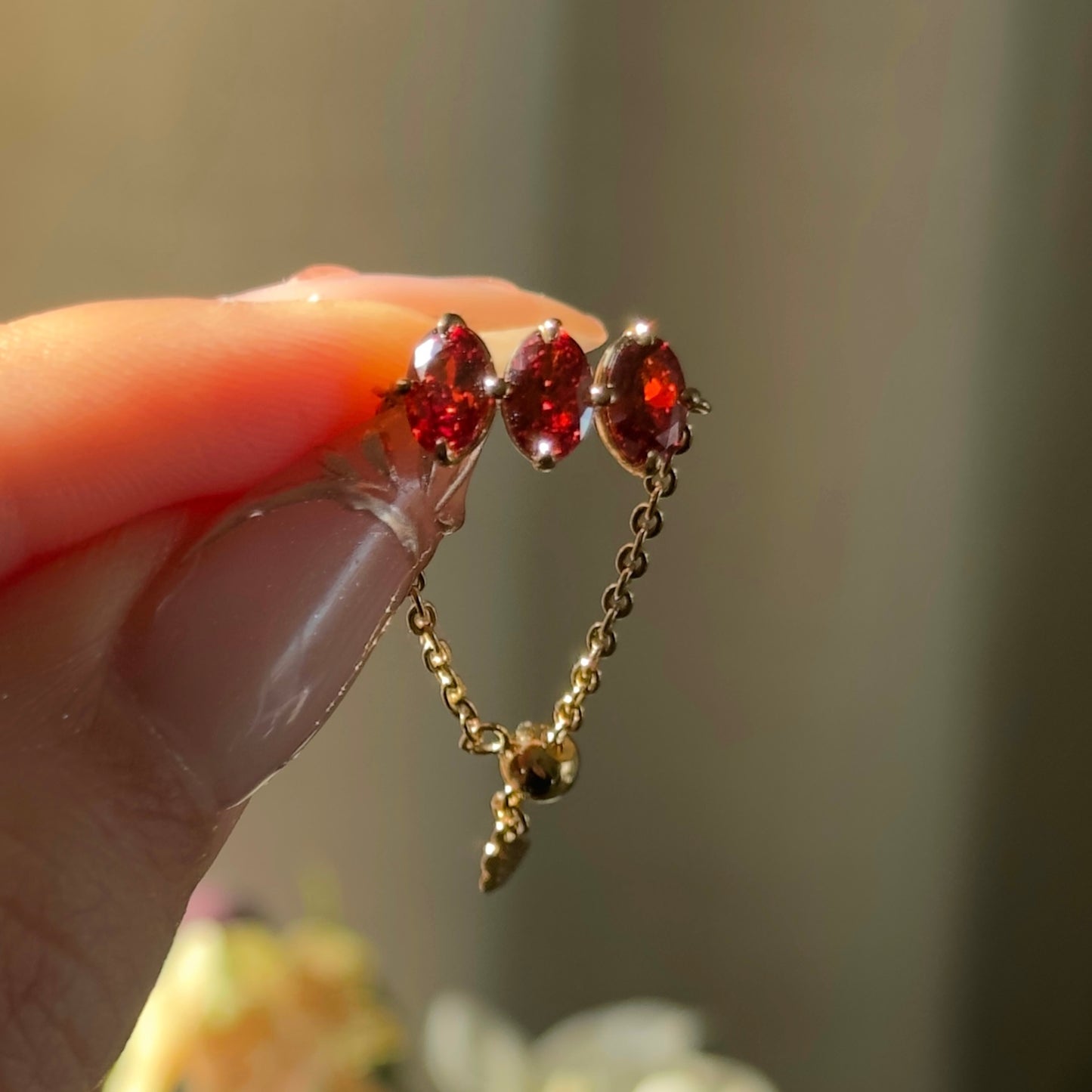 NEW! Fire Rose Chain Ring