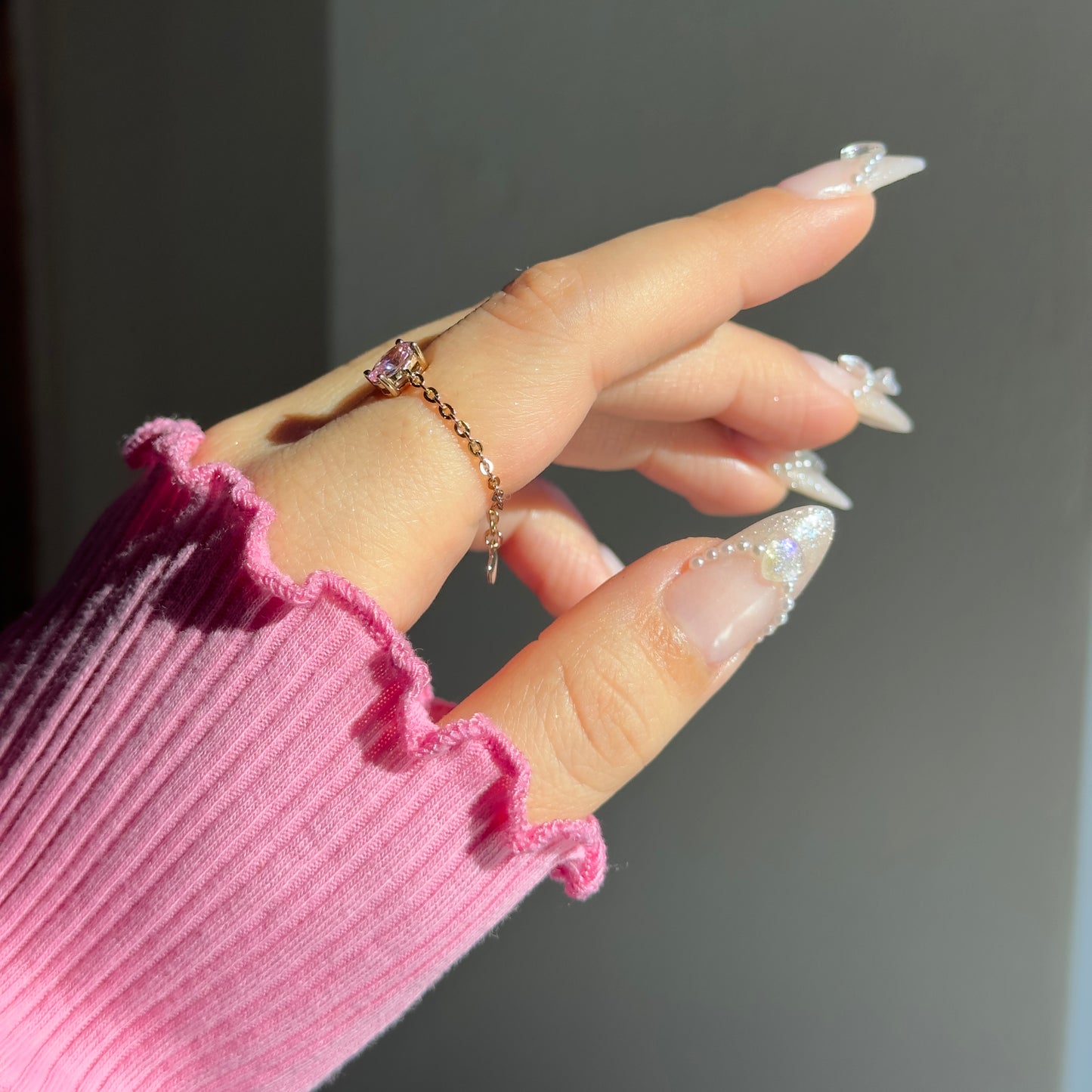 NEW! Pink Self-Love Chain Ring