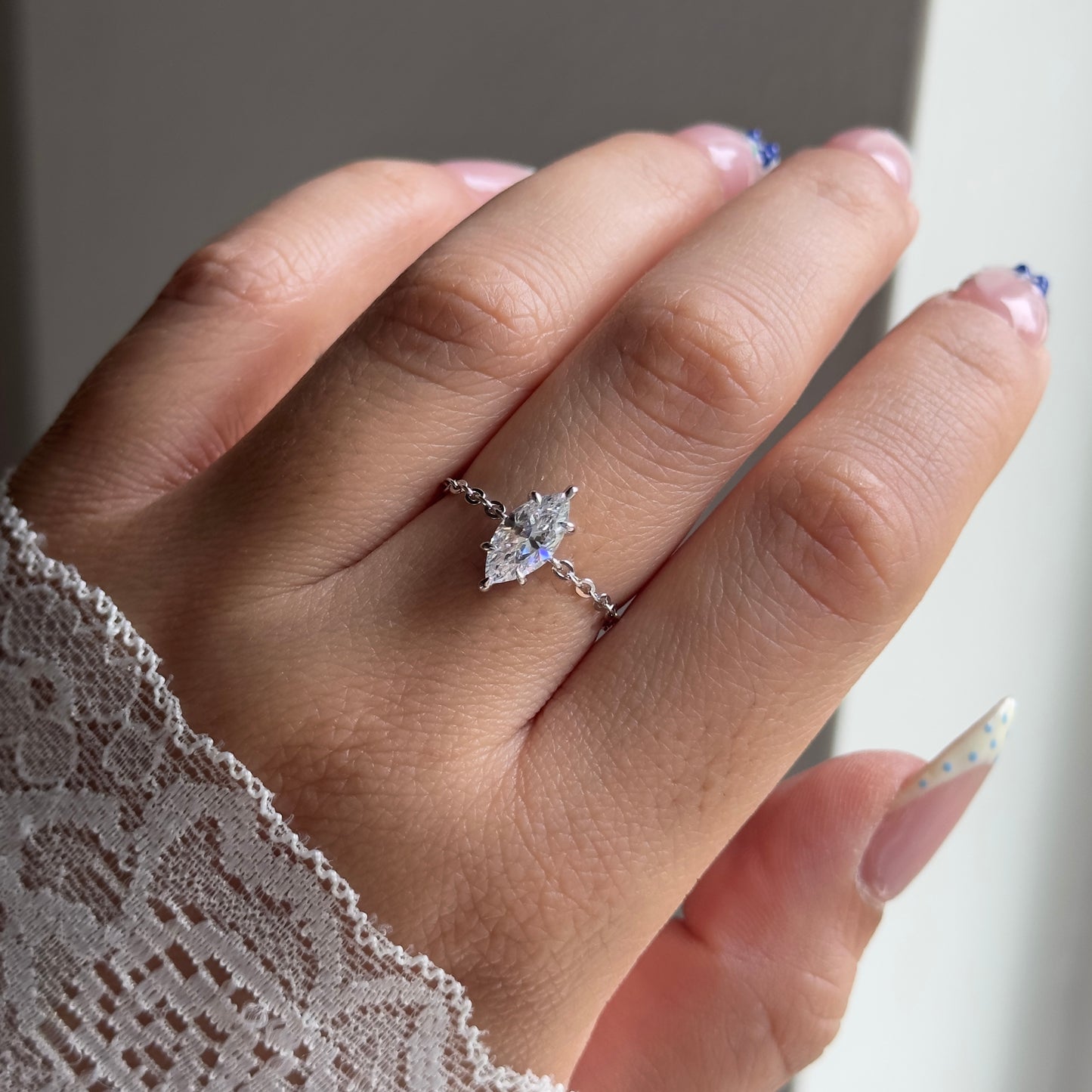 NEW! Marquise Chain Ring