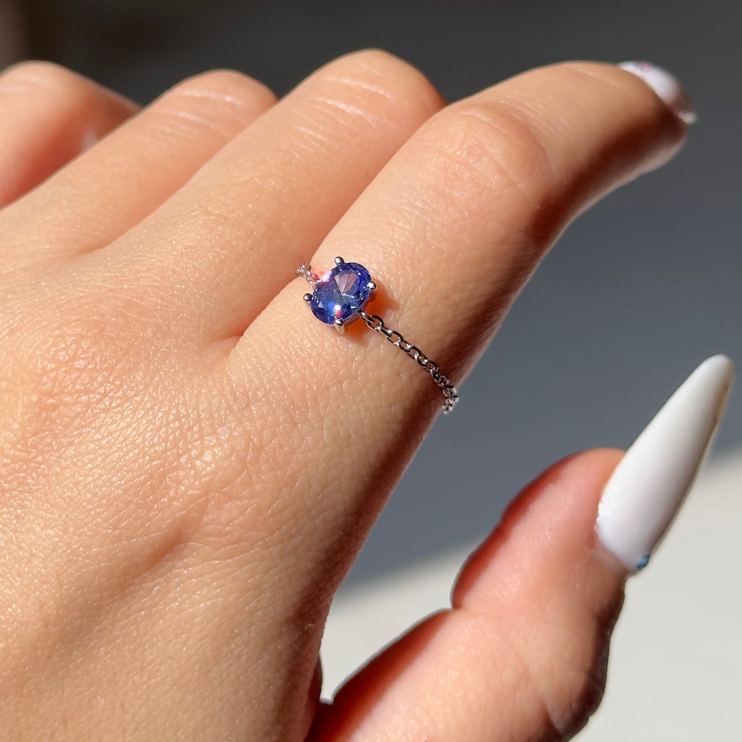 Tanzanite Self-Love Chain Ring