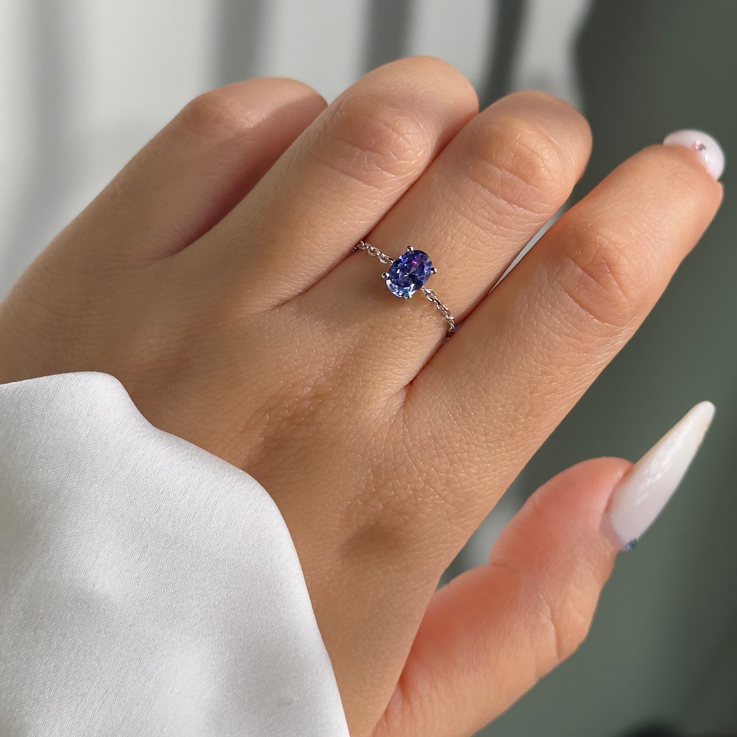 Tanzanite Self-Love Chain Ring