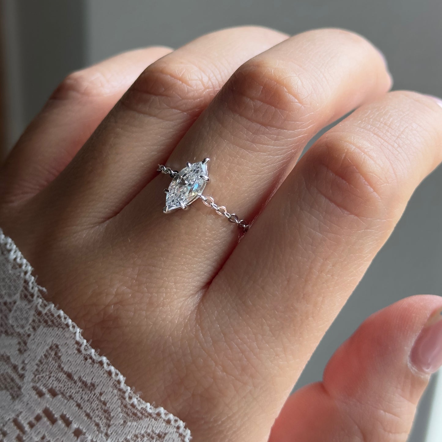 NEW! Marquise Chain Ring