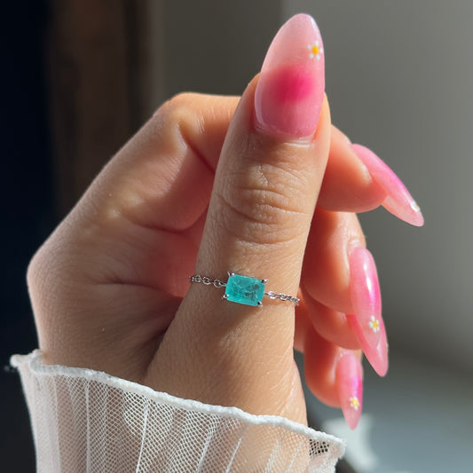 Self-Love Tourmaline Chain Ring