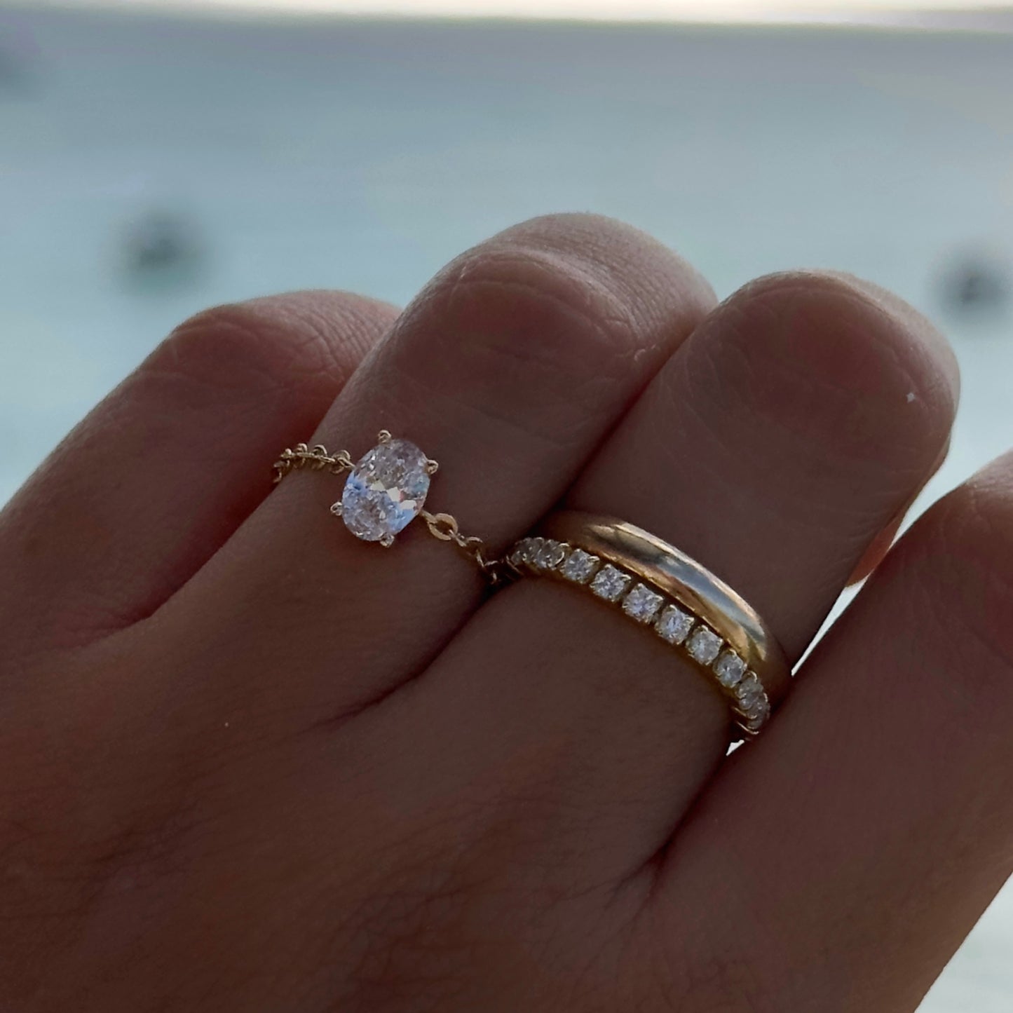 The Original Self-Love Chain Ring- Yellow Gold