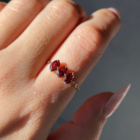NEW! Fire Rose Chain Ring