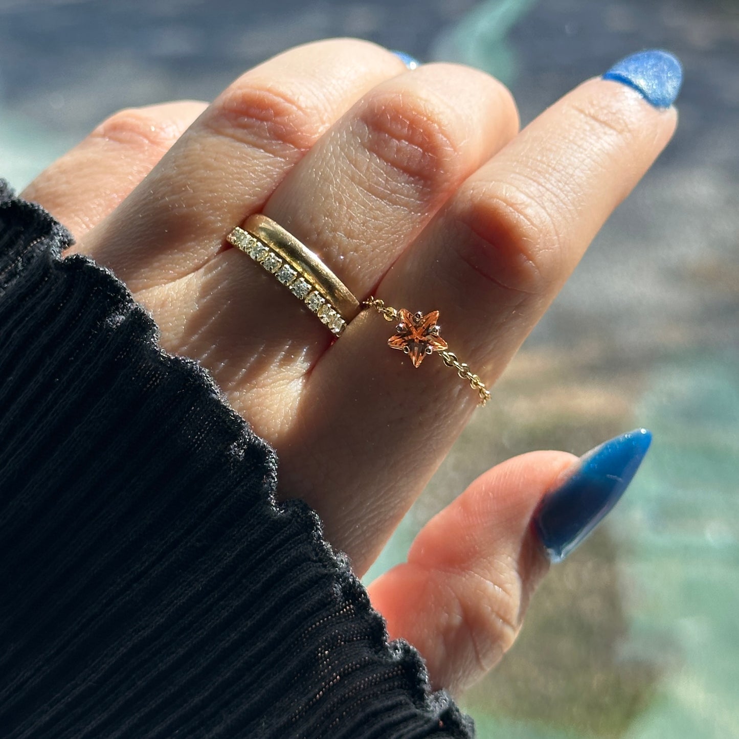 (COMING SOON) Golden Girl- Star Chain Ring