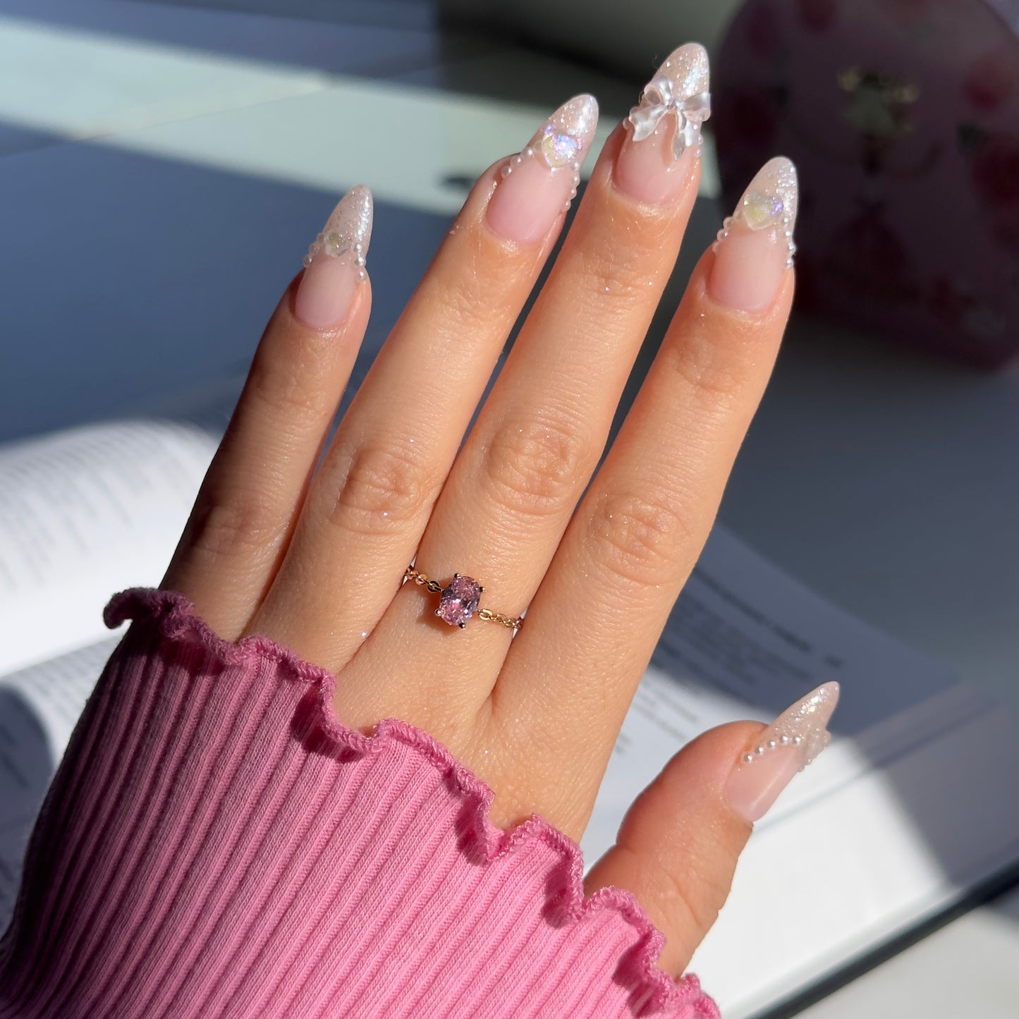 NEW! Pink Self-Love Chain Ring