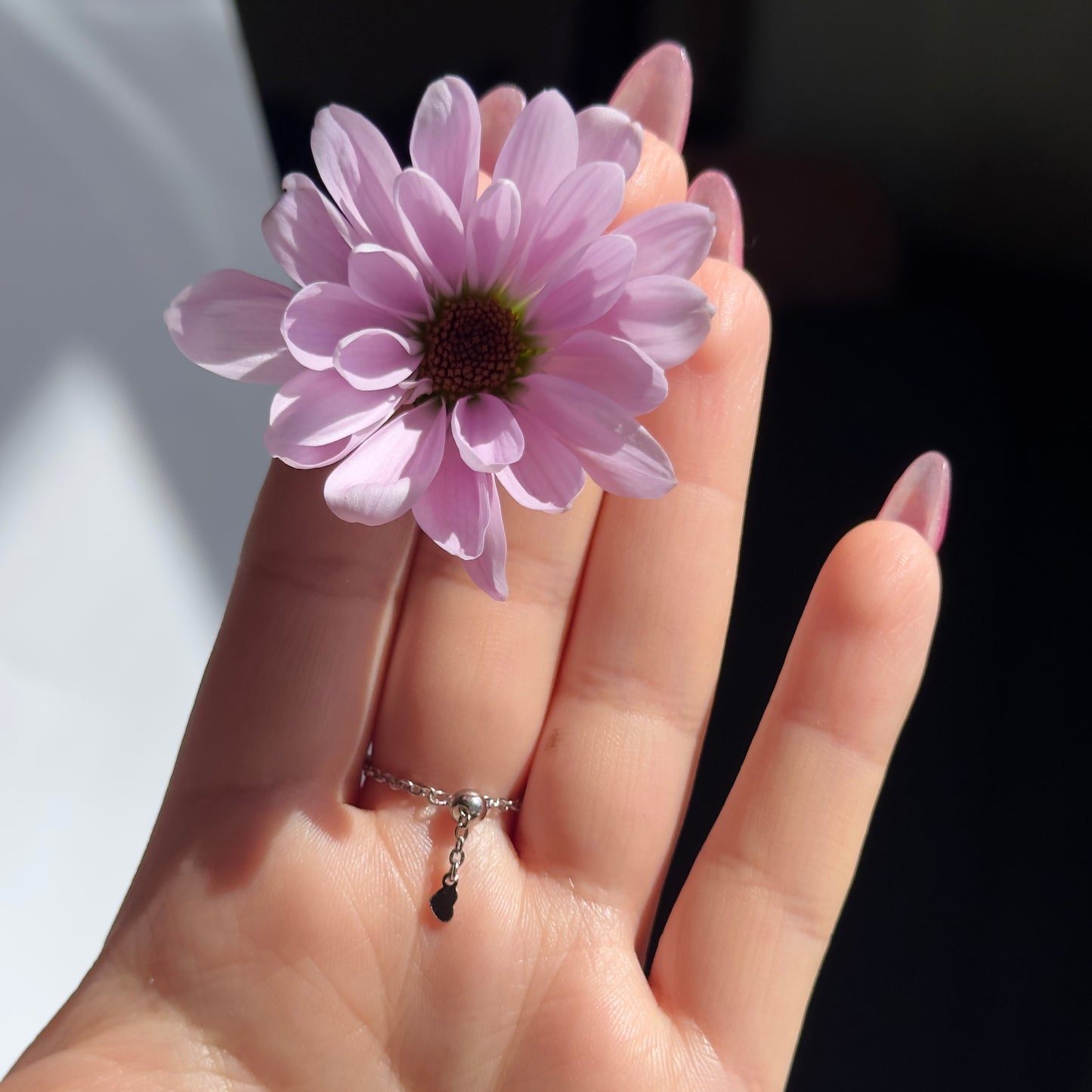 NEW! Dusty Lavender Self-Love Chain Ring- Dainty