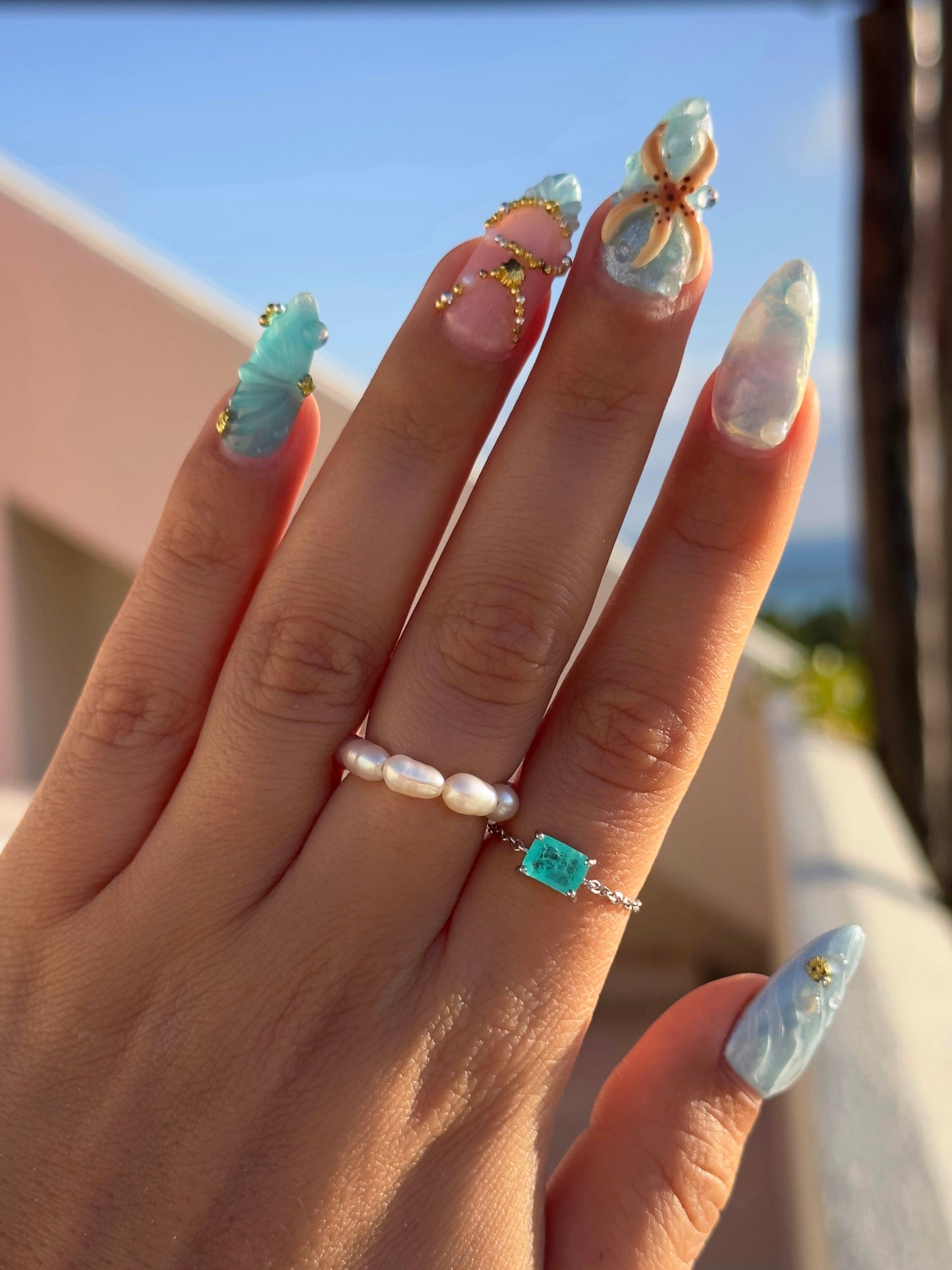 Tourmaline Self-Love Chain Ring