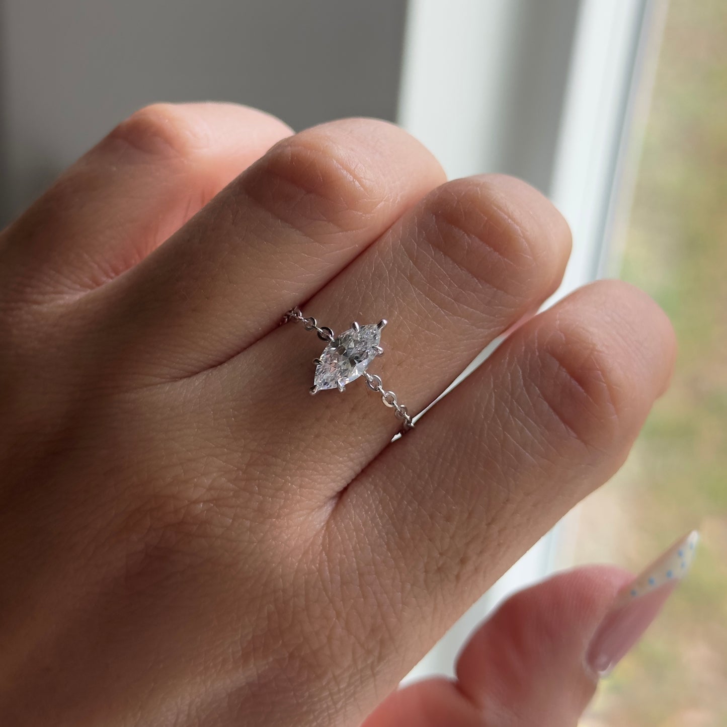 NEW! Marquise Chain Ring