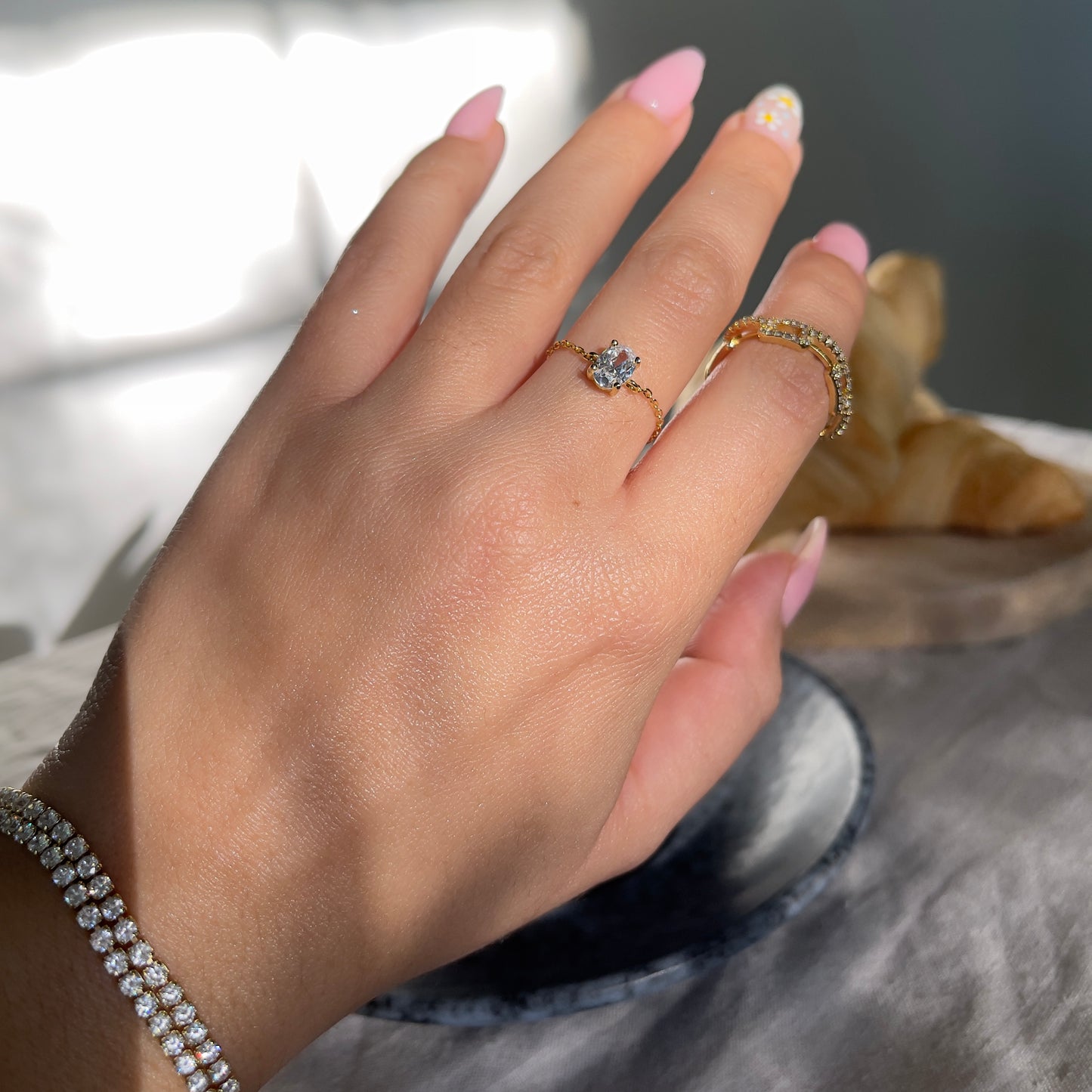 The Original Self-Love Chain Ring- Yellow Gold