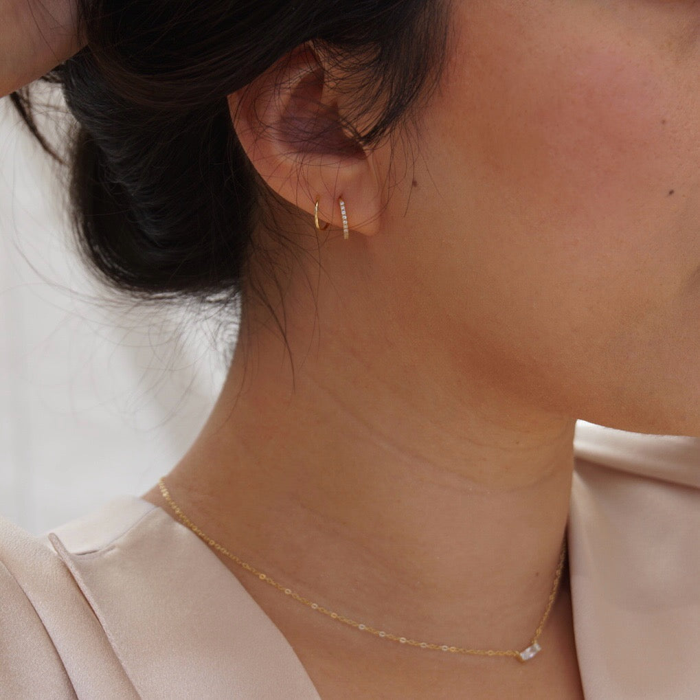 The Fake Piercing- 14K Yellow Gold Over Sterling Silver