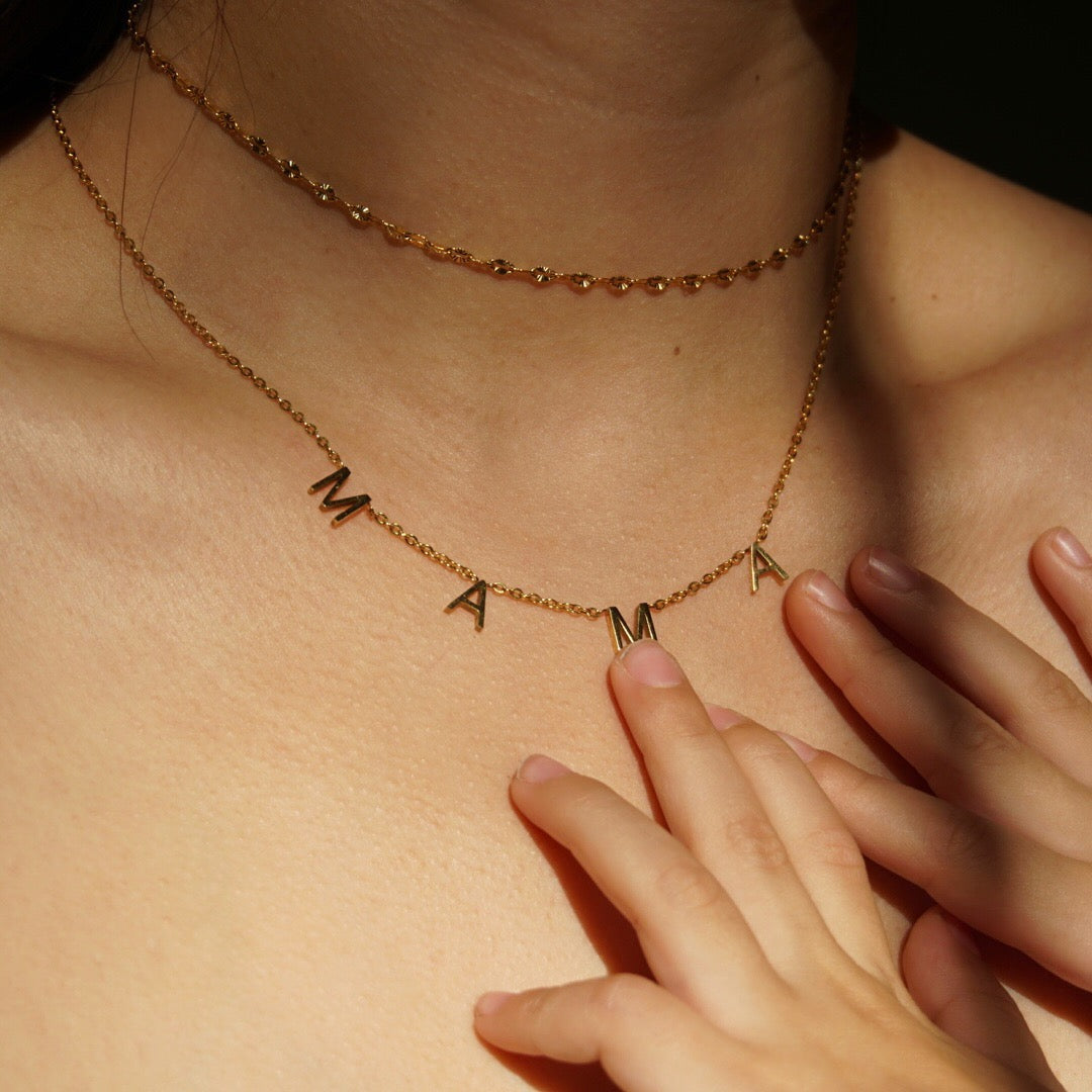 18K Gold Filled MAMA Necklace