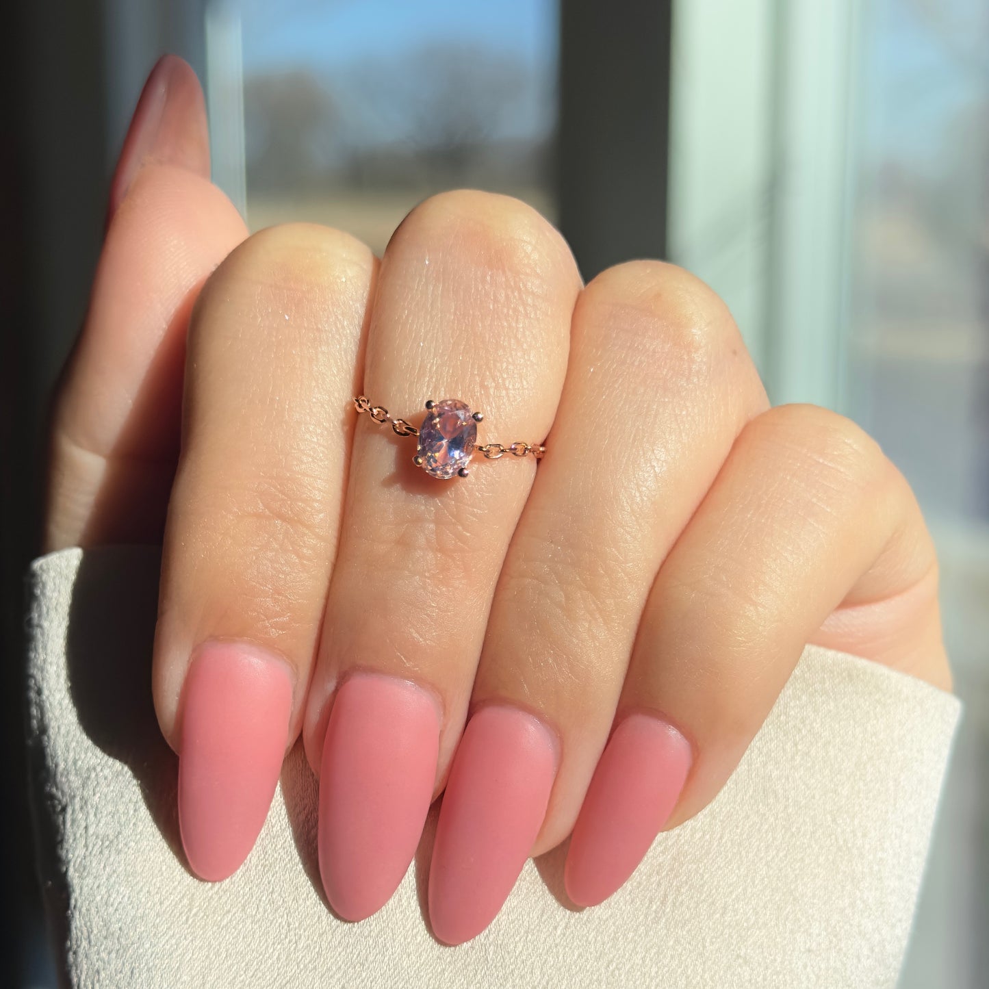 LIMITED EDITION Dusty Pink Self-Love Chain Ring