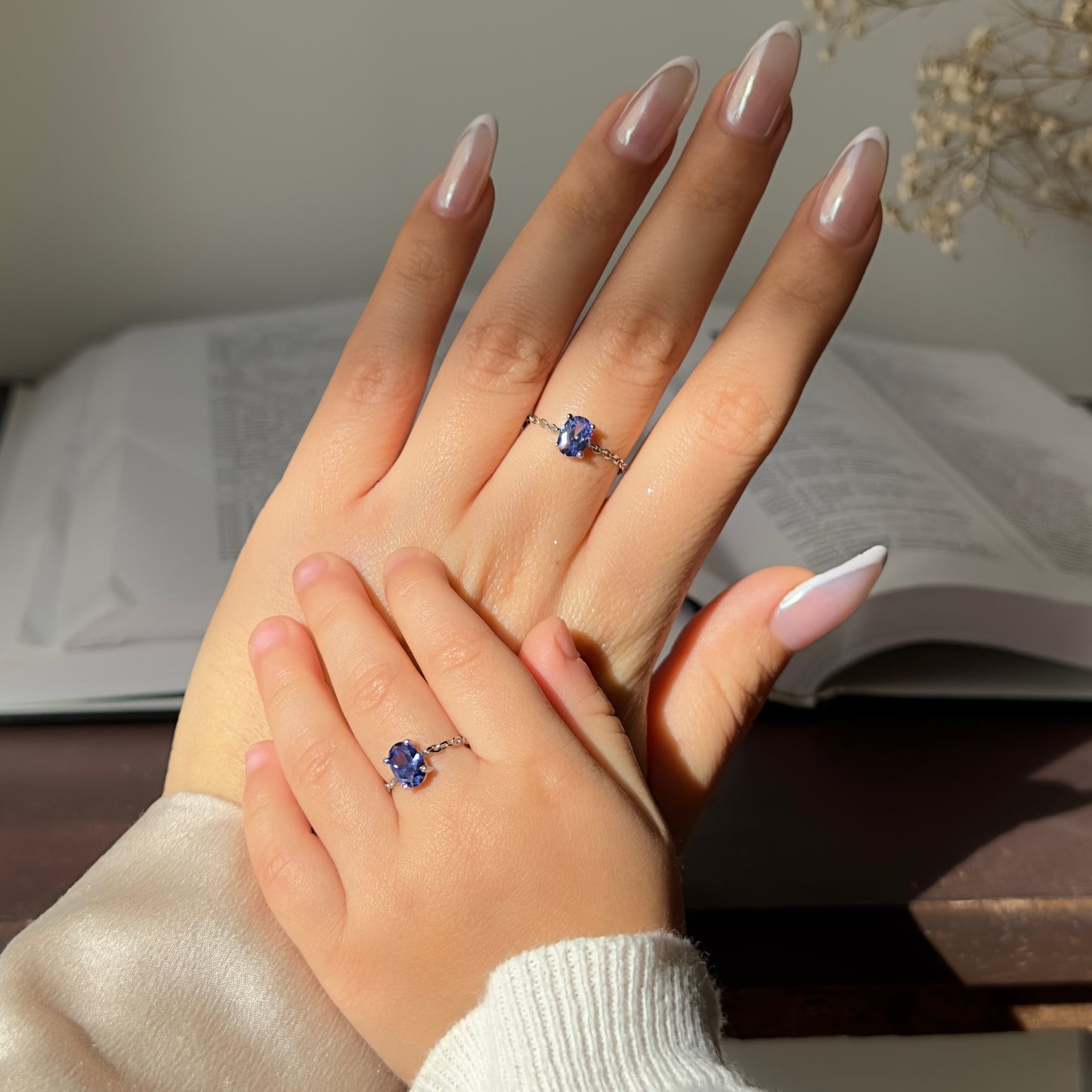 Tanzanite Self-Love Chain Ring